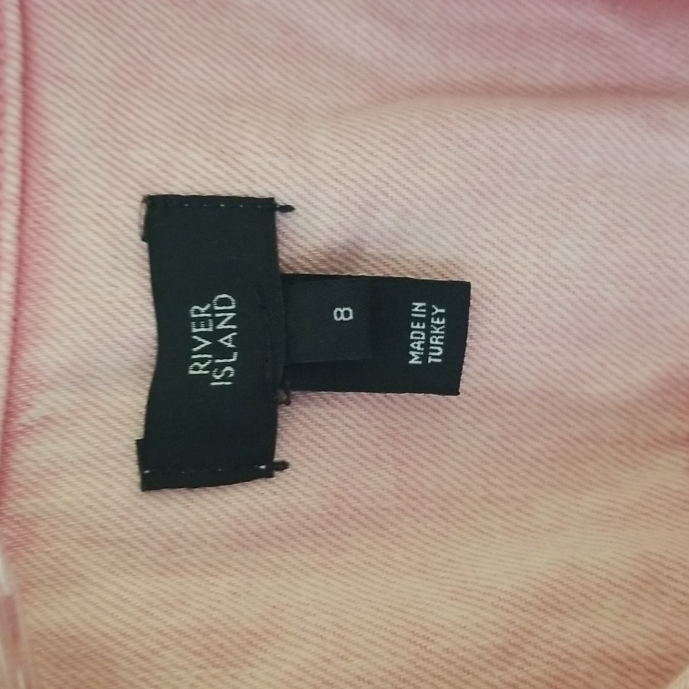 Vintage River Island Faded Pink Belted Denim Romper - Picture 2 of 6
